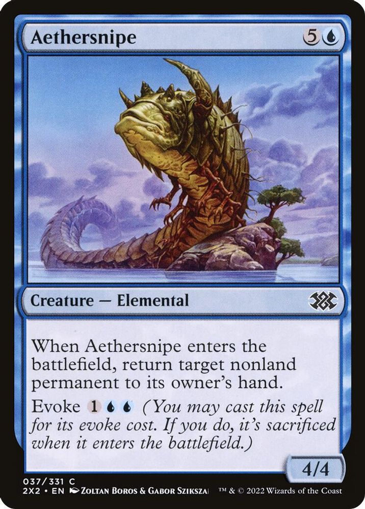 2022 Magic: The Gathering: Double Masters 2022 (2X2) - Aethersnipe (#37, Common) (, Near Mint)