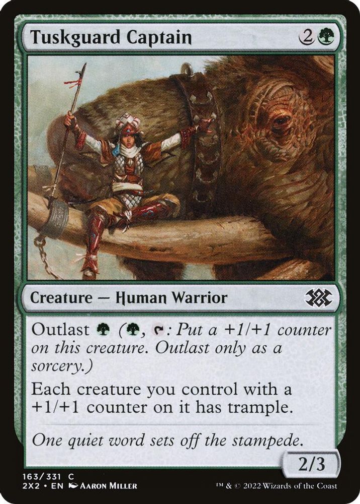 2022 Magic: The Gathering: Double Masters 2022 (2X2) - Tuskguard Captain (#163, Common) (, Near Mint)