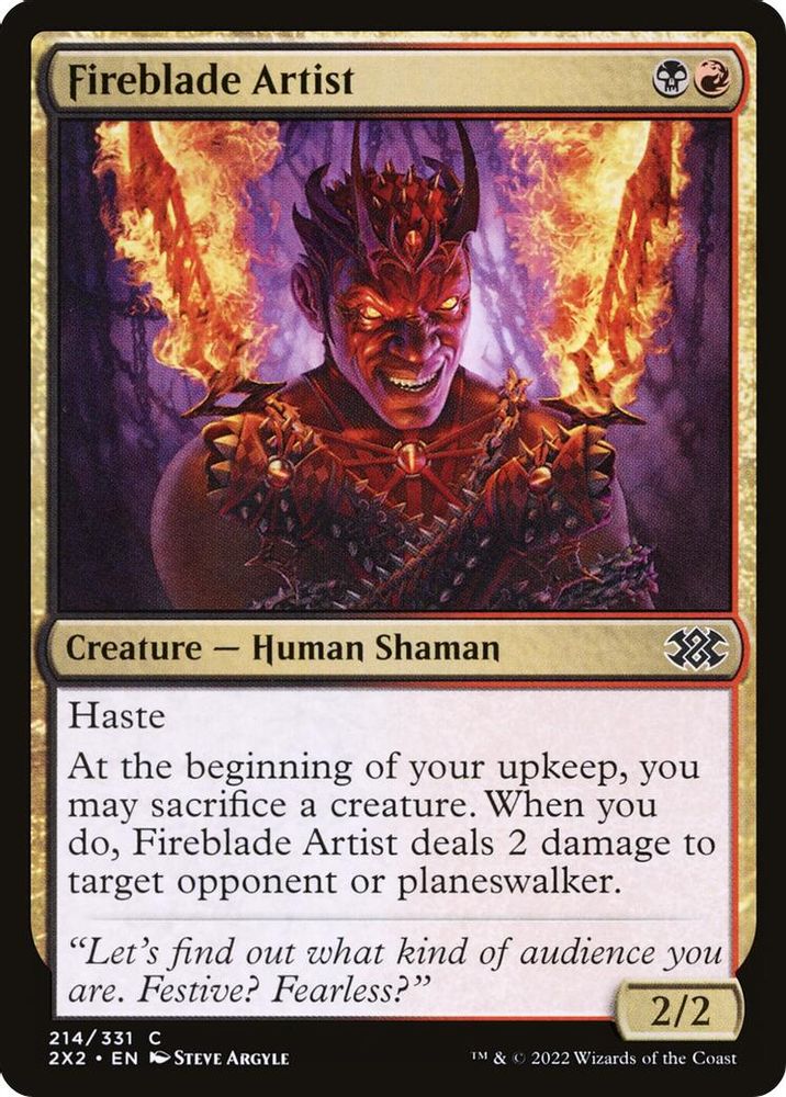 2022 Magic: The Gathering: Double Masters 2022 (2X2) - Fireblade Artist (#214, Common) (, Near Mint)