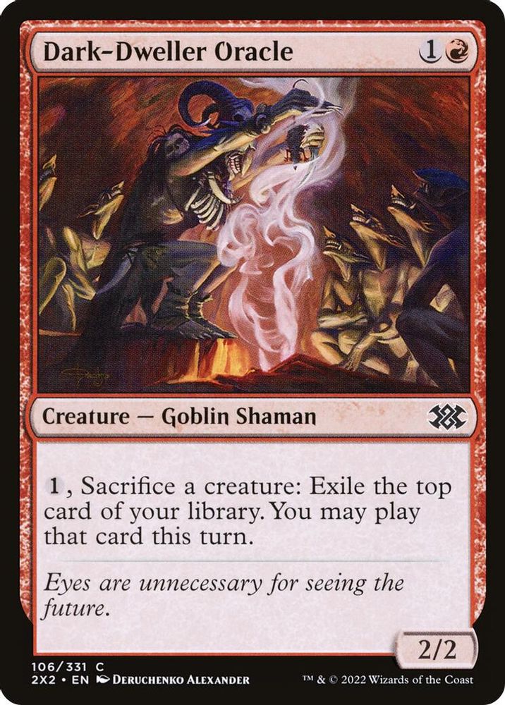 2022 Magic: The Gathering: Double Masters 2022 (2X2) - Dark Dweller Oracle (#106, Common) (, Near Mint)