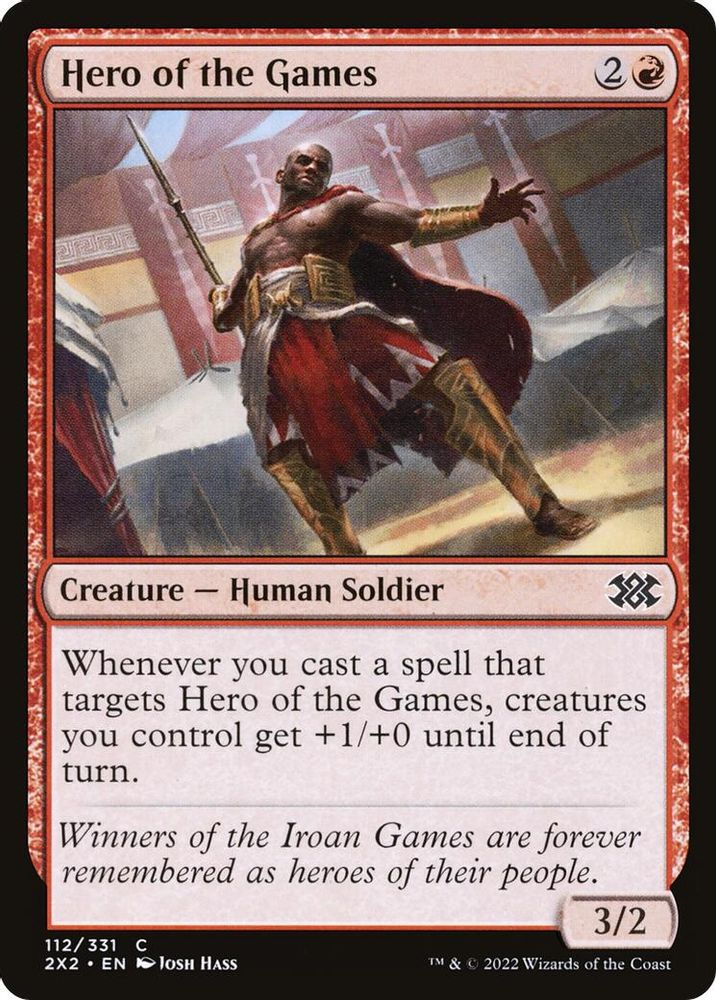 2022 Magic: The Gathering: Double Masters 2022 (2X2) - Hero of the Games (#112, Common)
