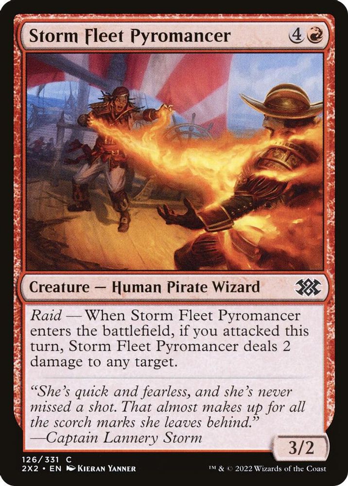 2022 Magic: The Gathering: Double Masters 2022 (2X2) - Storm Fleet Pyromancer (#126, Common) (, Near Mint)