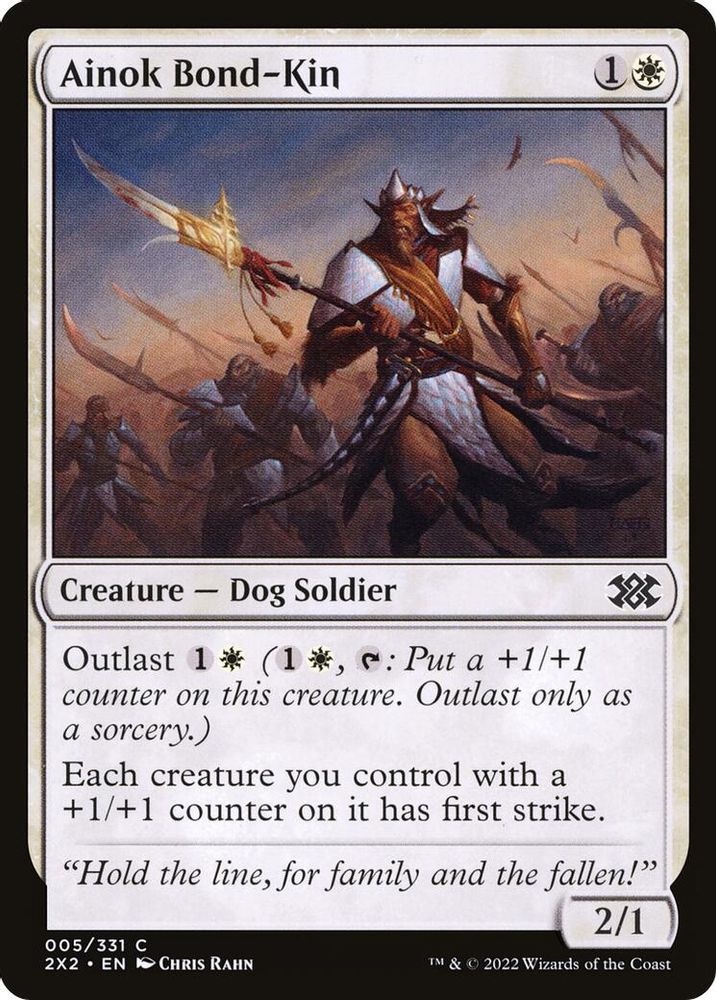 2022 Magic: The Gathering: Double Masters 2022 (2X2) - Ainok Bond Kin (#5, Common) (, Near Mint)