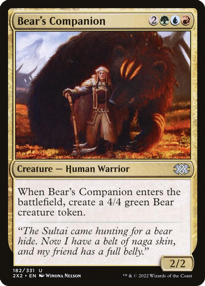 2022 Magic: The Gathering: Double Masters 2022 (2X2) - Bears Companion (#182, Uncommon) (, Near Mint)