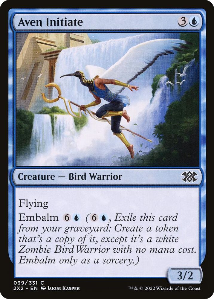 2022 Magic: The Gathering: Double Masters 2022 (2X2) - Aven Initiate (#39, Common) (, Near Mint)