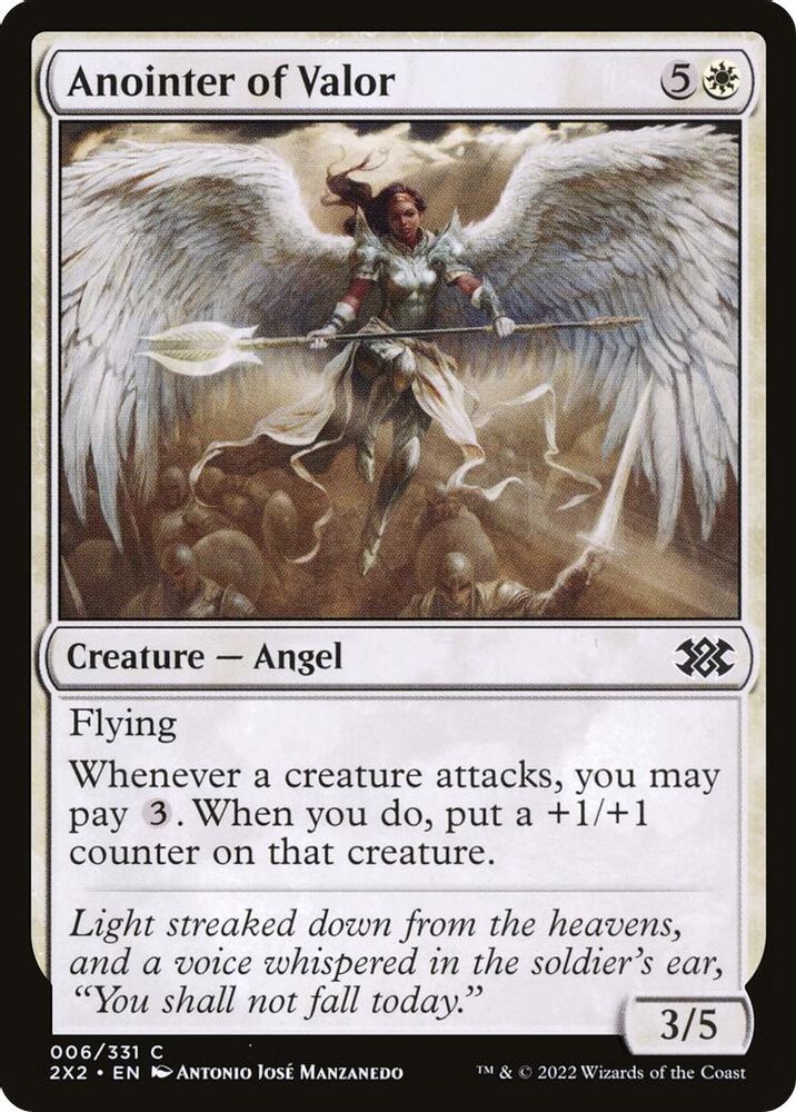 2022 Magic: The Gathering: Double Masters 2022 (2X2) - Anointer of Valor (#6, Common) (, Near Mint)