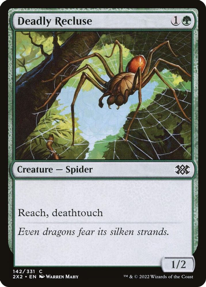 2022 Magic: The Gathering: Double Masters 2022 (2X2) - Deadly Recluse (#142, Common) (, Near Mint)