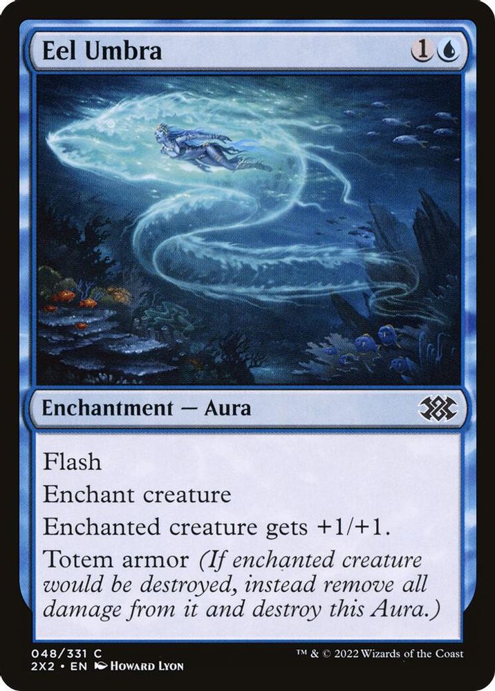 2022 Magic: The Gathering: Double Masters 2022 (2X2) - Eel Umbra (#48, Common) (, Near Mint)