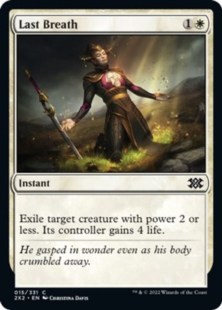 2022 Magic: The Gathering: Double Masters 2022 (2X2) - Last Breath (#15, Common) (, Near Mint)