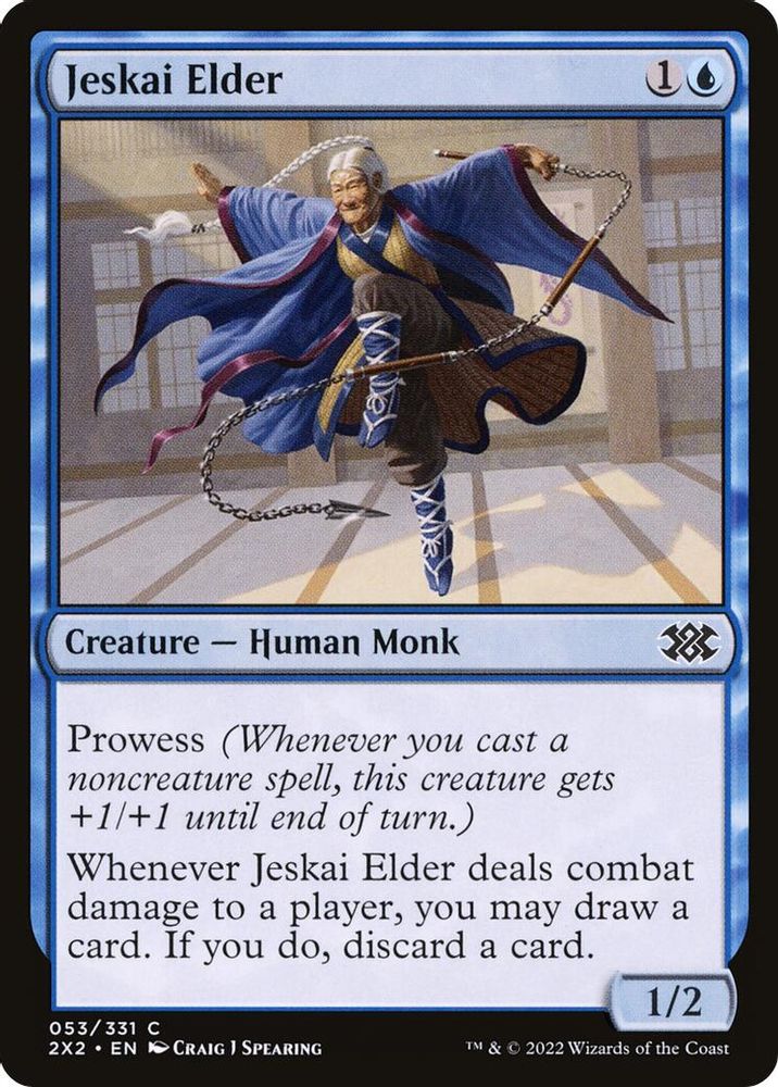 2022 Magic: The Gathering: Double Masters 2022 (2X2) - Jeskai Elder (#53, Common)