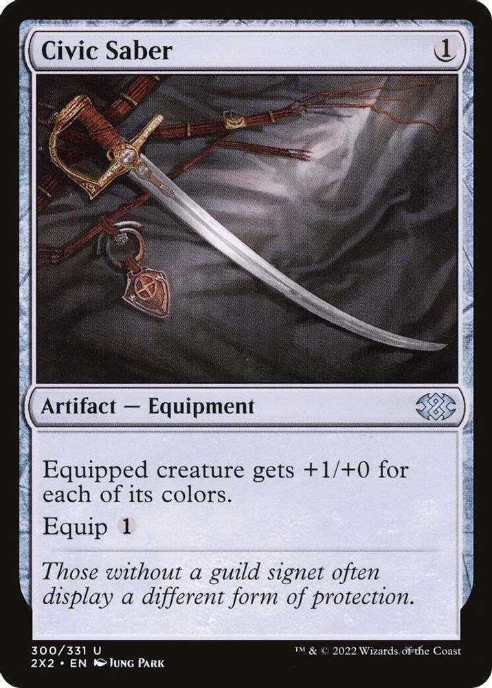 2022 Magic: The Gathering: Double Masters 2022 (2X2) - Civic Saber (#300, Uncommon) (, Near Mint)