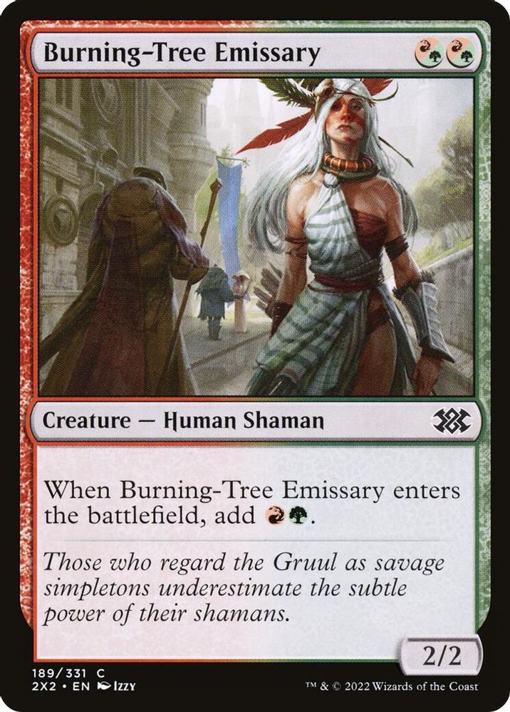2022 Magic: The Gathering: Double Masters 2022 (2X2) - Burning Tree Emissary (#189, Common) (, Near Mint)