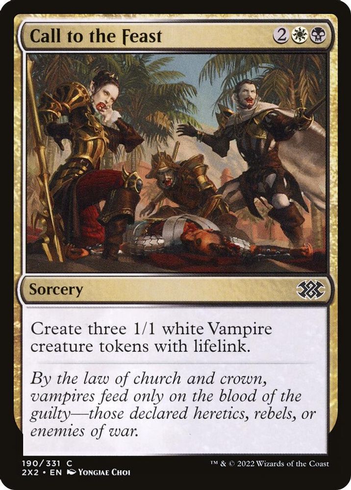 2022 Magic: The Gathering: Double Masters 2022 (2X2) - Call to the Feast (#190, Common) (, Near Mint)
