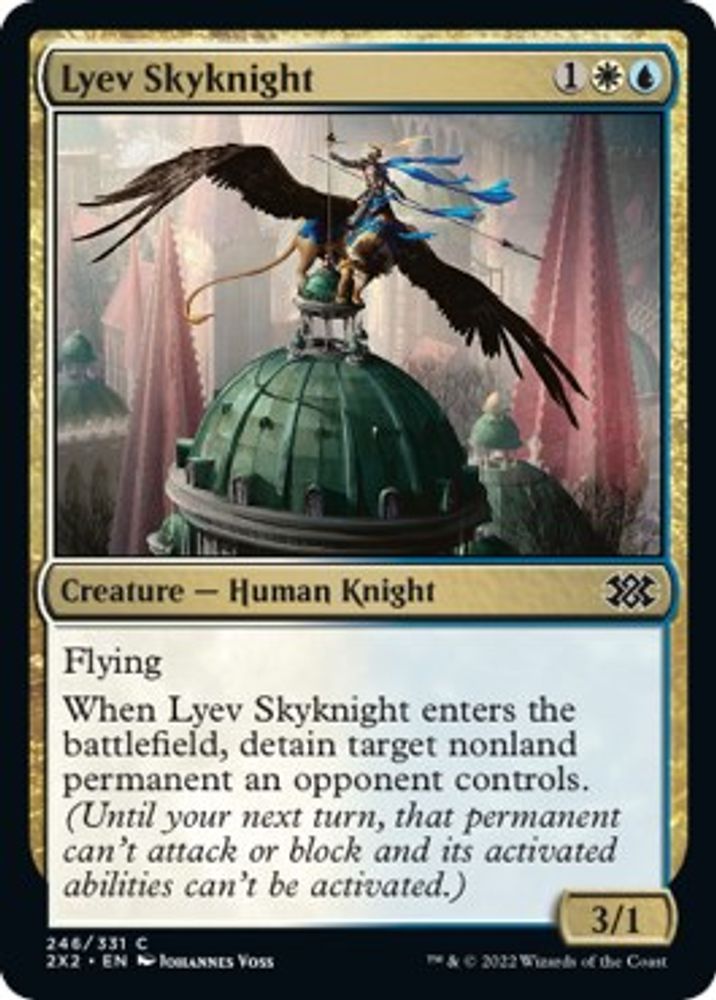 2022 Magic: The Gathering: Double Masters 2022 (2X2) - Lyev Skyknight (#246, Common) (, Near Mint)