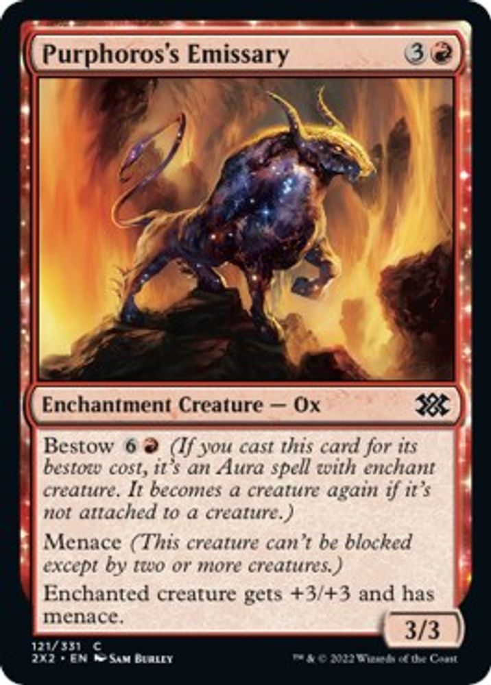 2022 Magic: The Gathering: Double Masters 2022 (2X2) - Purphoross Emissary (#121, Common)