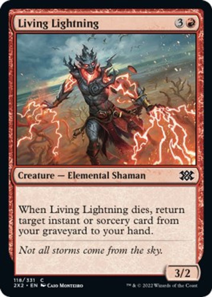 2022 Magic: The Gathering: Double Masters 2022 (2X2) - Living Lightning (#118, Common) (, Near Mint)