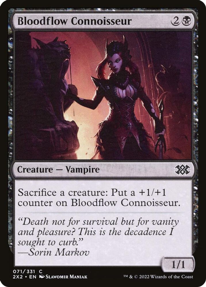 2022 Magic: The Gathering: Double Masters 2022 (2X2) - Bloodflow Connoisseur (#71, Common) (, Near Mint)