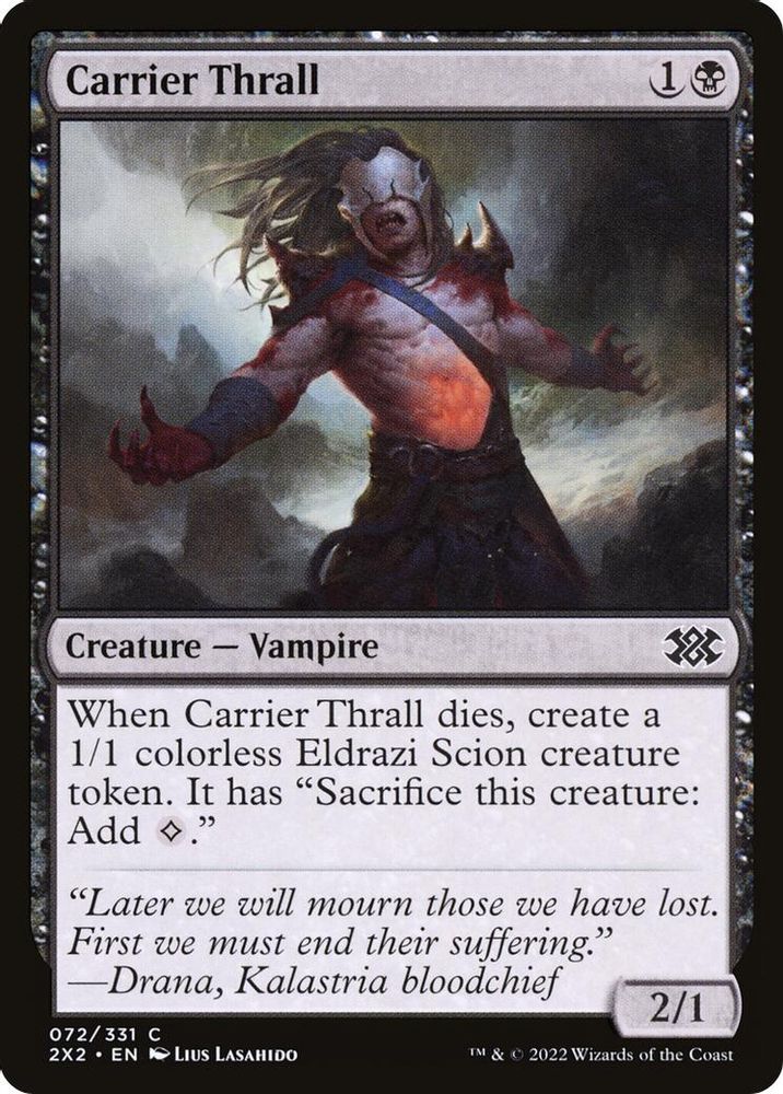 2022 Magic: The Gathering: Double Masters 2022 (2X2) - Carrier Thrall (#72, Common) (, Near Mint)