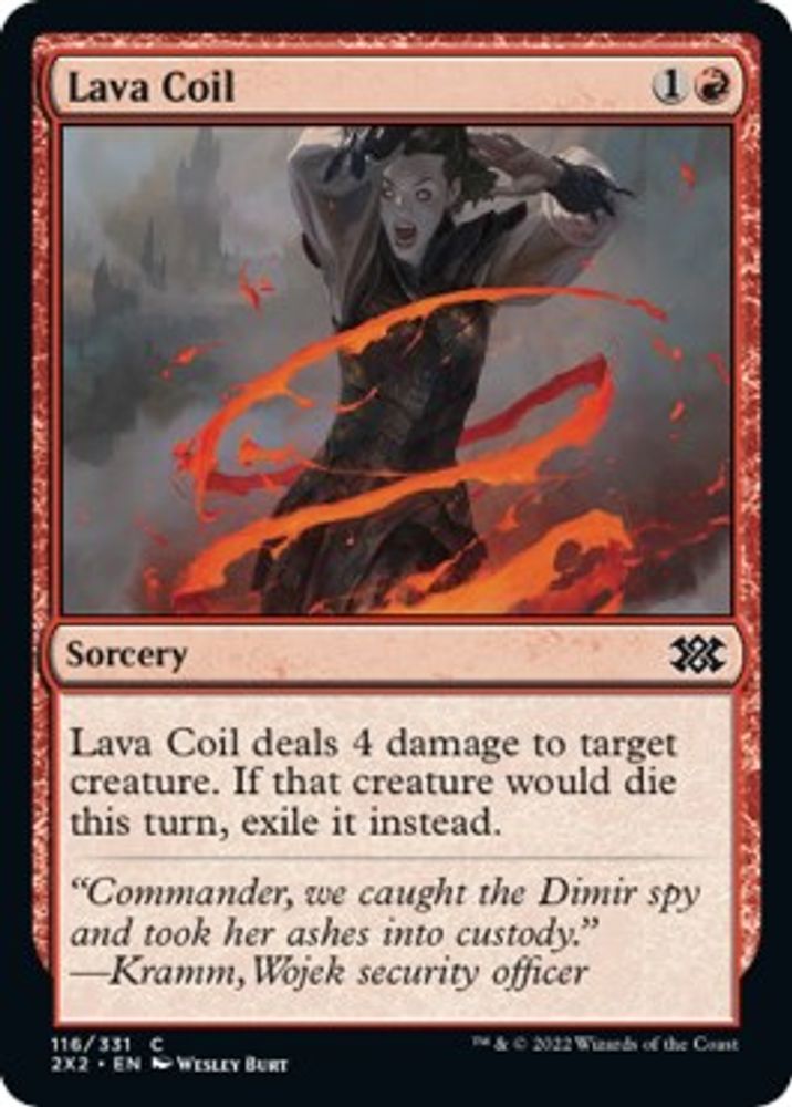 2022 Magic: The Gathering: Double Masters 2022 (2X2) - Lava Coil (#116, Common) (, Near Mint)