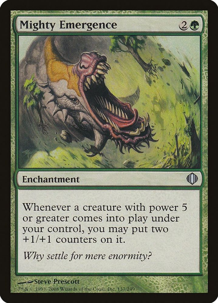 2008 Magic: The Gathering: Shards of Alara (ALA) - Mighty Emergence (#137, Uncommon) (, Near Mint)