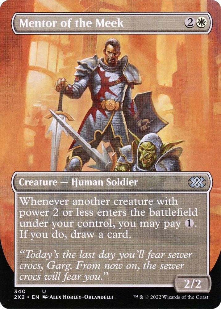 2022 Magic: The Gathering: Double Masters 2022 (2X2) - Mentor of the Meek Borderless (#340, Uncommon) (, Near Mint)