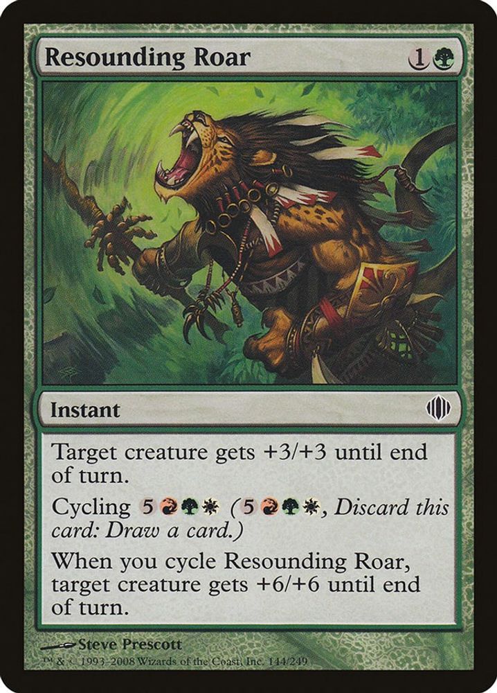 2008 Magic: The Gathering: Shards of Alara (ALA) - Resounding Roar (#144, Common) (Foil, Near Mint)