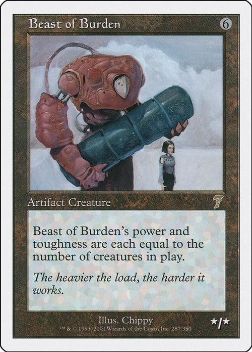2001 Magic: The Gathering: 7th Edition (7ED) - Beast of Burden (#287★, Rare) (, Near Mint)