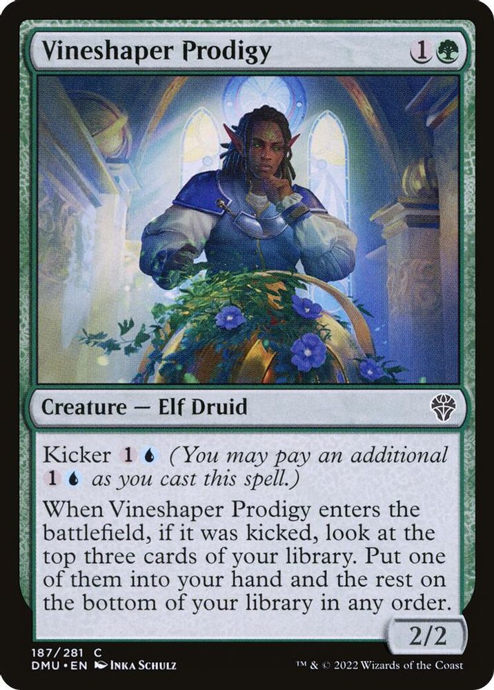 2022 Magic: The Gathering: Dominaria United (DMU) - Vineshaper Prodigy (#187, Common) (, Near Mint)