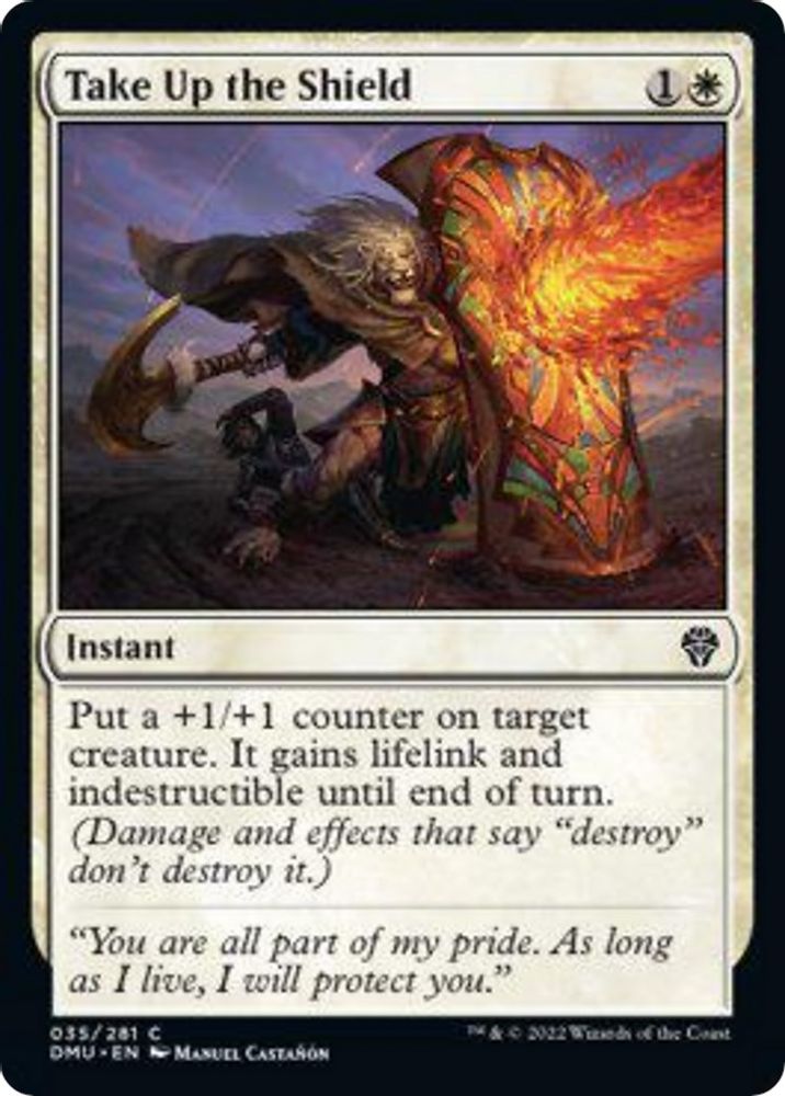 2022 Magic: The Gathering: Dominaria United (DMU) - Take Up the Shield (#35, Common) (, Near Mint)