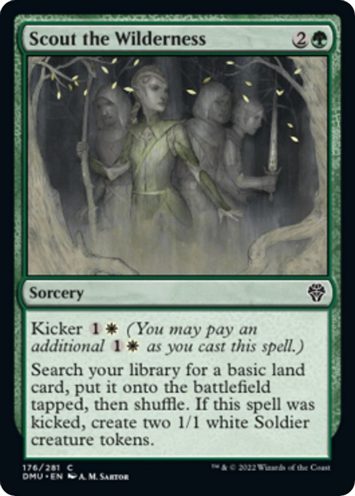 2022 Magic: The Gathering: Dominaria United (DMU) - Scout the Wilderness (#176, Common) (, Near Mint)