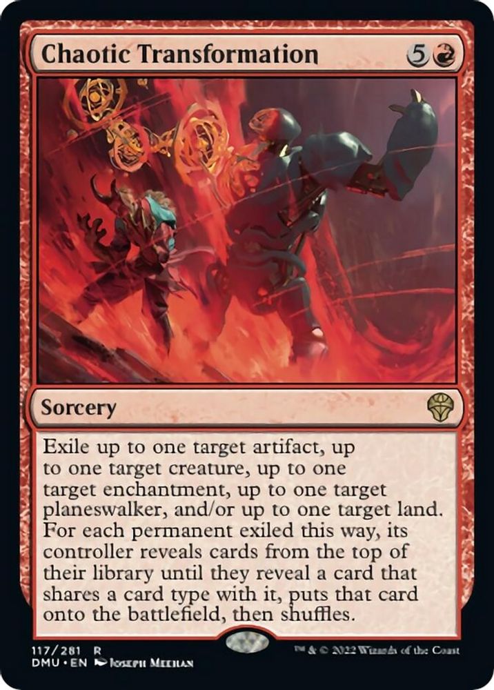 2022 Magic: The Gathering: Dominaria United (DMU) - Chaotic Transformation (#117, Rare) (Foil, Near Mint)