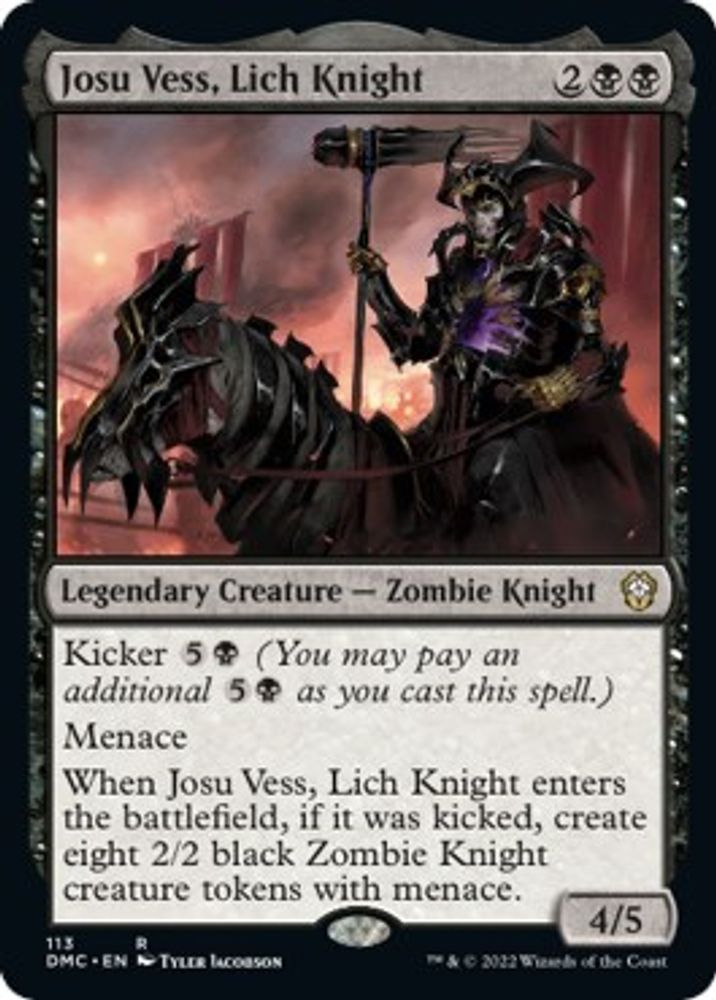2022 Magic: The Gathering: Commander: Dominaria United (DMC) - Josu Vess Lich Knight (#113, Rare) (, Near Mint)