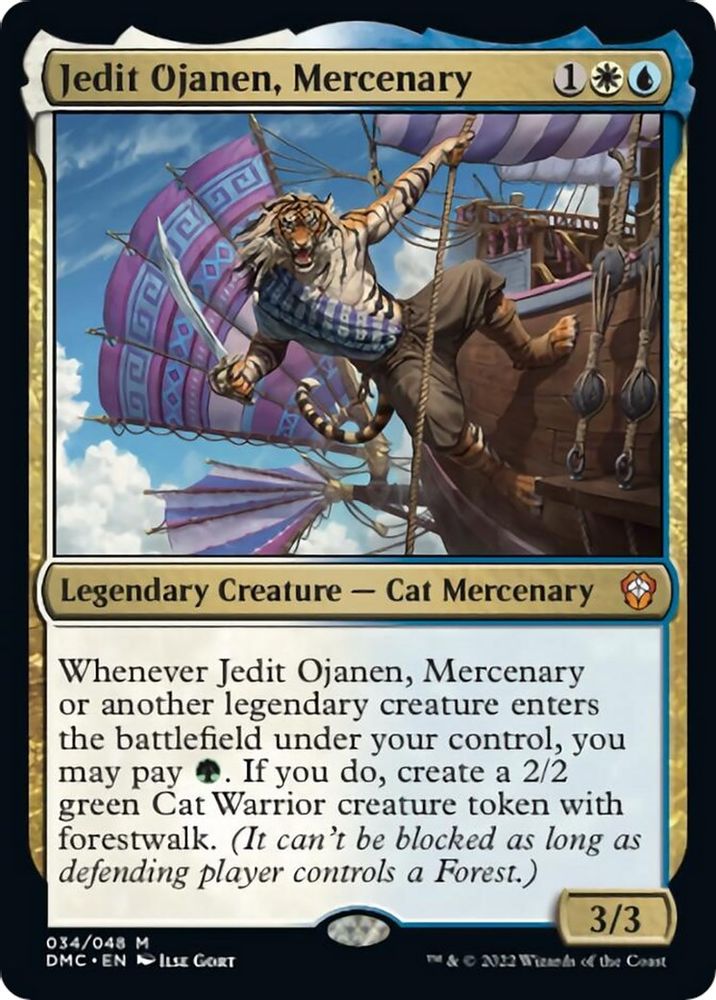 2022 Magic: The Gathering: Commander: Dominaria United (DMC) - Jedit Ojanen Mercenary (#34, Mythic Rare) (, Near Mint)