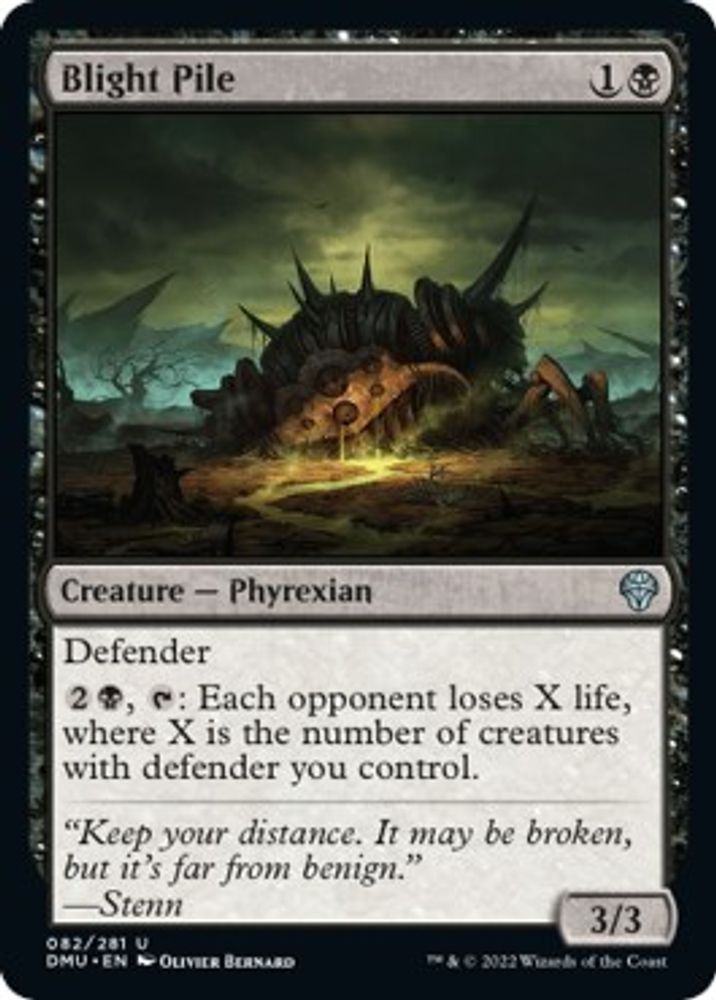 2022 Magic: The Gathering: Dominaria United (DMU) - Blight Pile (#82, Uncommon) (, Near Mint)
