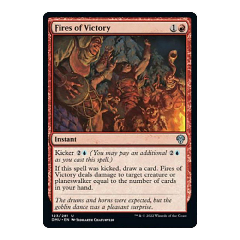 2022 Magic: The Gathering: Dominaria United (DMU) - Fires of Victory (#123, Uncommon) (, Near Mint)