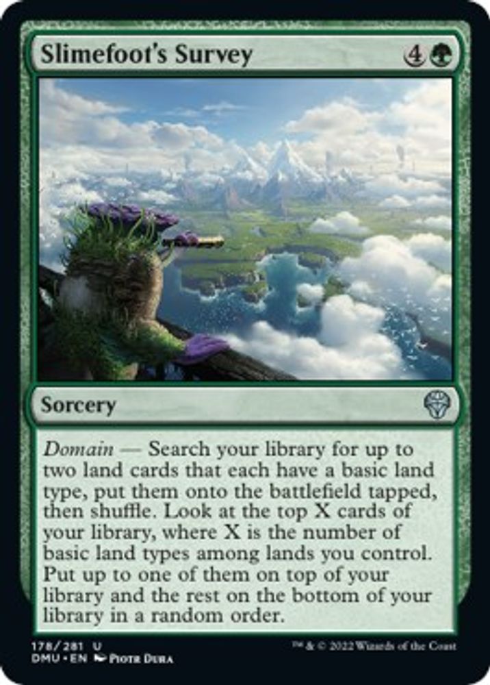 2022 Magic: The Gathering: Dominaria United (DMU) - Slimefoots Survey (#178, Uncommon) (, Near Mint)