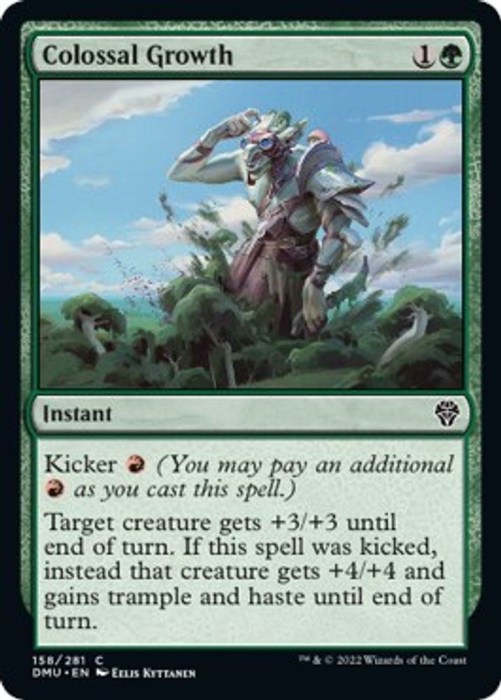 2022 Magic: The Gathering: Dominaria United (DMU) - Colossal Growth (#158, Common) (, Near Mint)