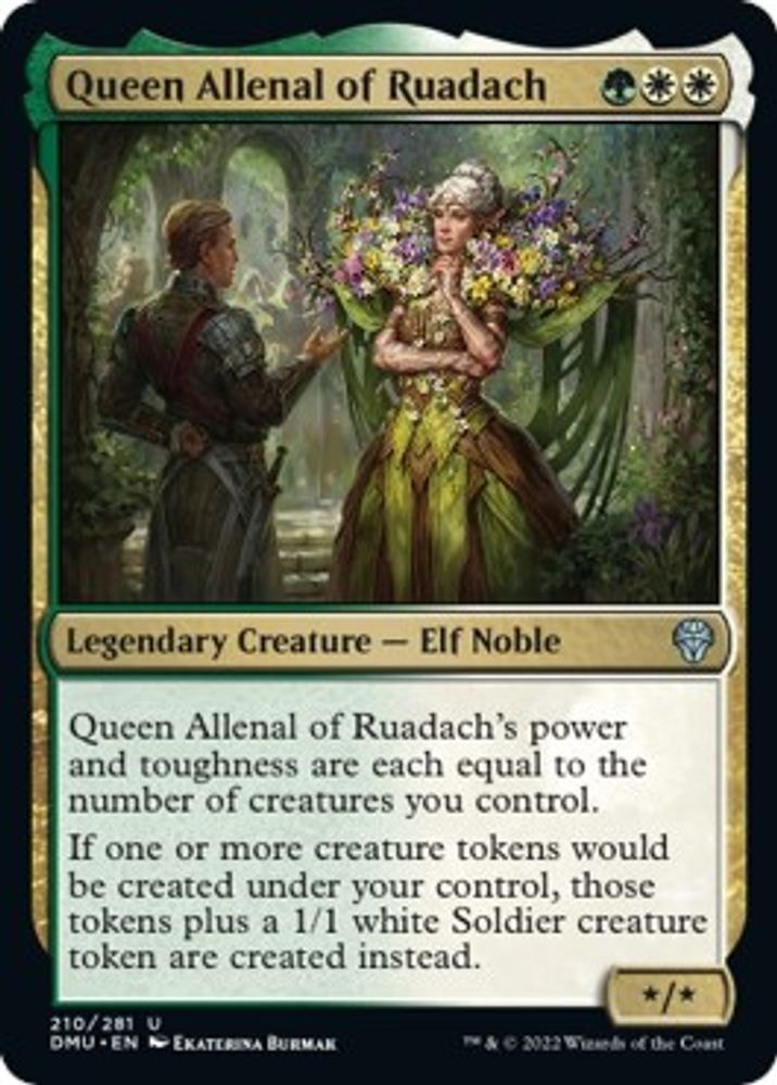 2022 Magic: The Gathering: Dominaria United (DMU) - Queen Allenal of Ruadach (#210, Uncommon) (, Near Mint)