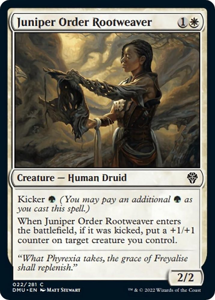 2022 Magic: The Gathering: Dominaria United (DMU) - Juniper Order Rootweaver (#22, Common) (, Near Mint)