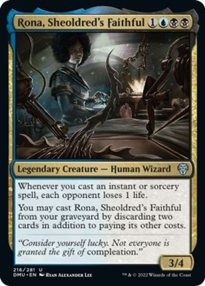 2022 Magic: The Gathering: Dominaria United (DMU) - Rona Sheoldreds Faithful (#216, Uncommon) (, Near Mint)