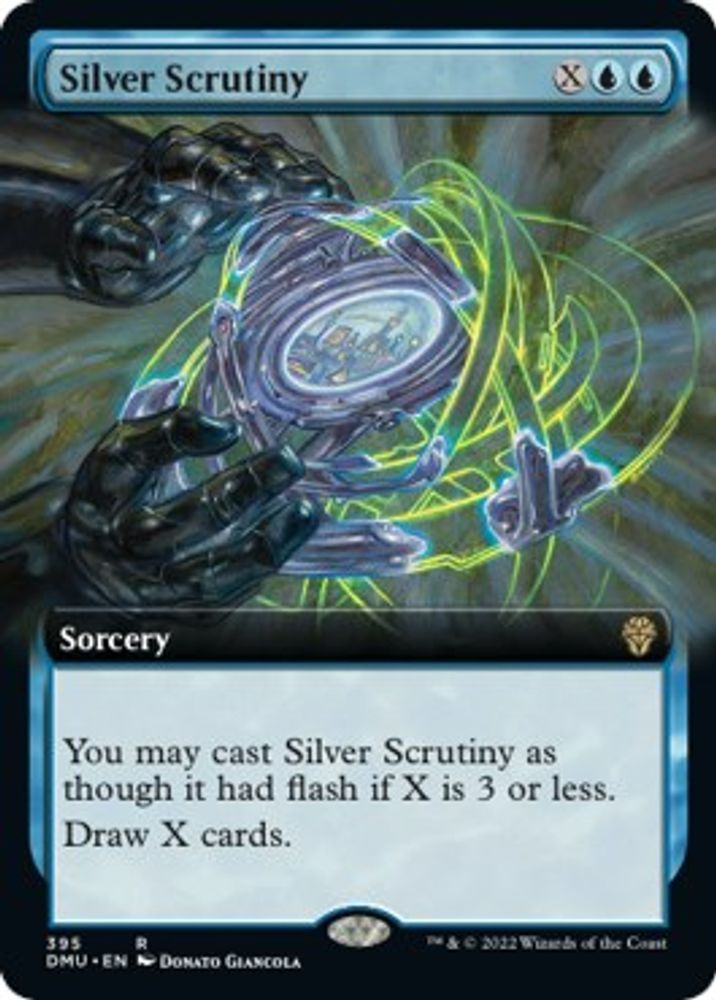 2022 Magic: The Gathering: Dominaria United (DMU) - Silver Scrutiny Extended Art (#395, Rare) (Foil, Near Mint)