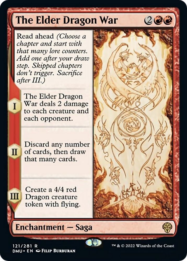 2022 Magic: The Gathering: Dominaria United (DMU) - The Elder Dragon War (#121, Rare) (Foil, Near Mint)
