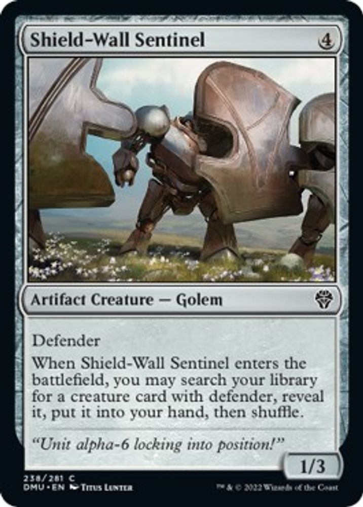 2022 Magic: The Gathering: Dominaria United (DMU) - Shield Wall Sentinel (#238, Common) (, Near Mint)