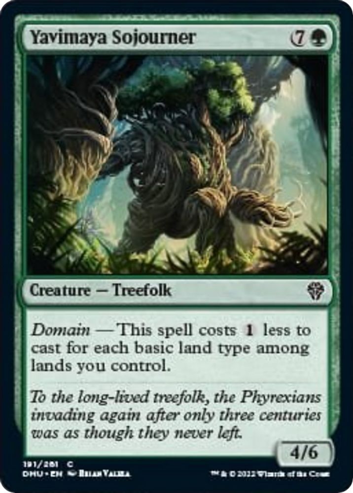 2022 Magic: The Gathering: Dominaria United (DMU) - Yavimaya Sojourner (#191, Common) (, Near Mint)