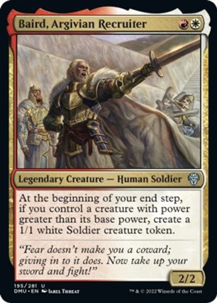 2022 Magic: The Gathering: Dominaria United (DMU) - Baird Argivian Recruiter (#195, Uncommon) (, Near Mint)