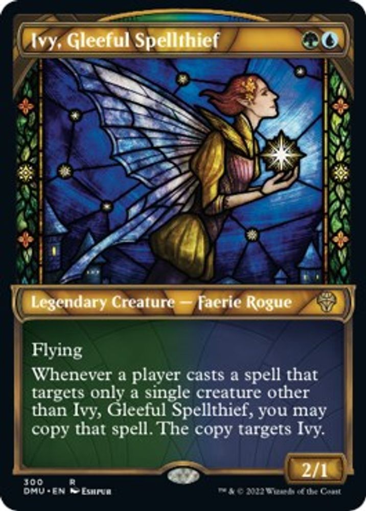 2022 Magic: The Gathering: Dominaria United (DMU) - Ivy Gleeful Spellthief Showcase (#300, Rare) (Foil, Near Mint)