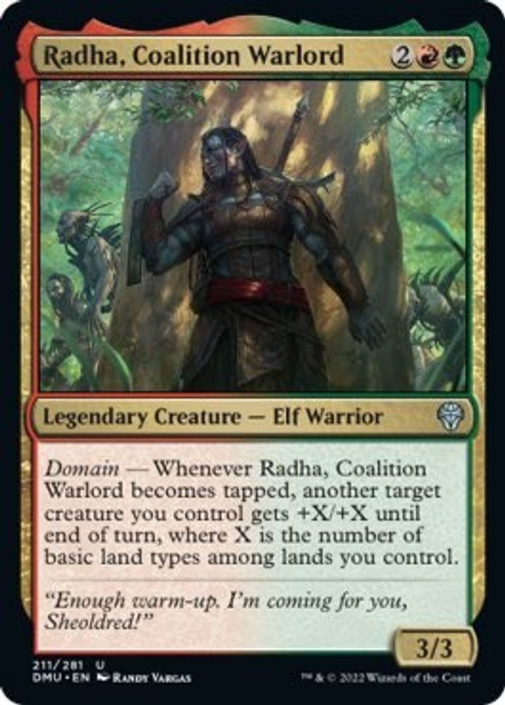 2022 Magic: The Gathering: Dominaria United (DMU) - Radha Coalition Warlord (#211, Uncommon) (, Near Mint)