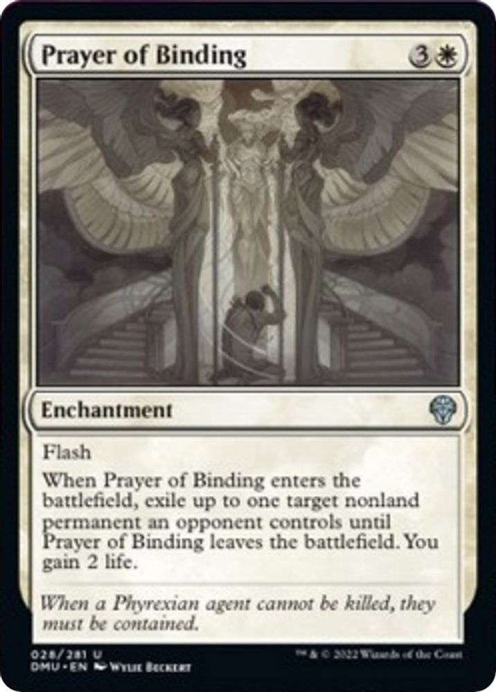 2022 Magic: The Gathering: Dominaria United (DMU) - Prayer of Binding (#28, Uncommon) (, Near Mint)