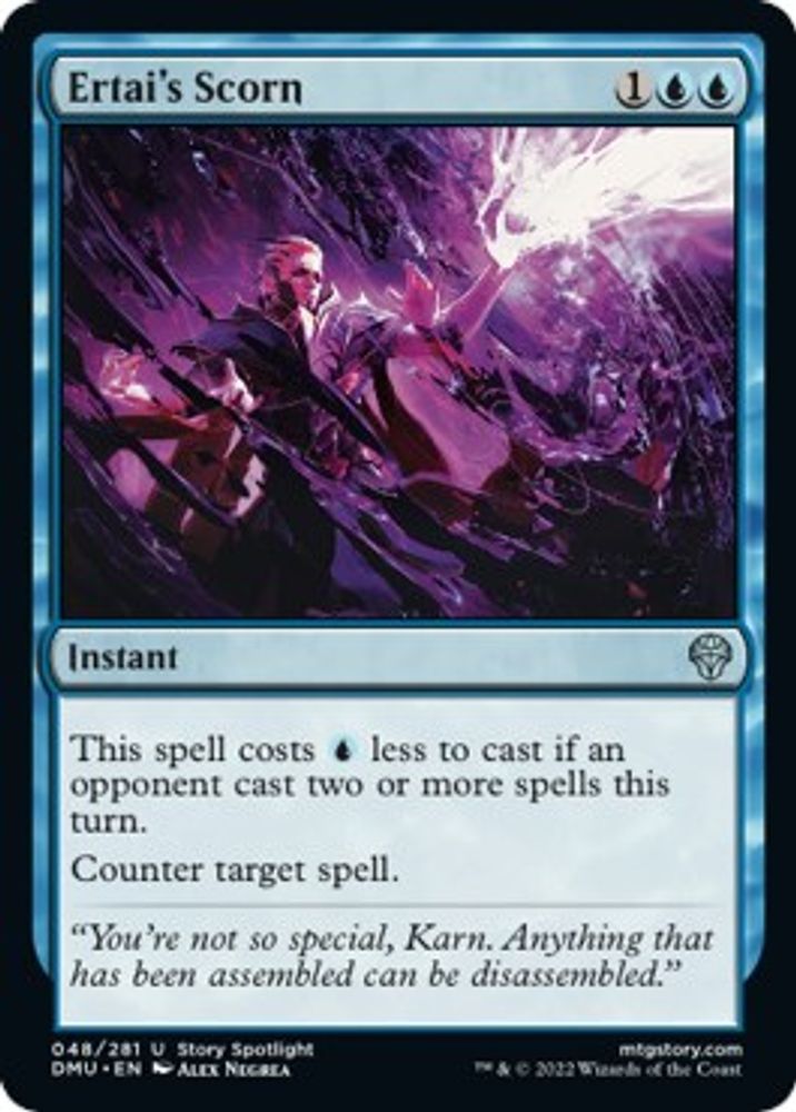 2022 Magic: The Gathering: Dominaria United (DMU) - Ertais Scorn (#48, Uncommon) (, Near Mint)