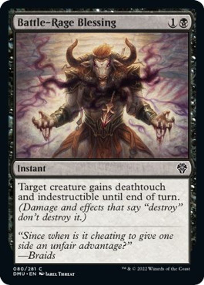 2022 Magic: The Gathering: Dominaria United (DMU) - Battle Rage Blessing (#80, Common) (, Near Mint)